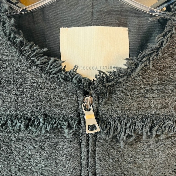 Rebecca Taylor Textured Fringe Tweed Lady Jacket - Picture 7 of 10